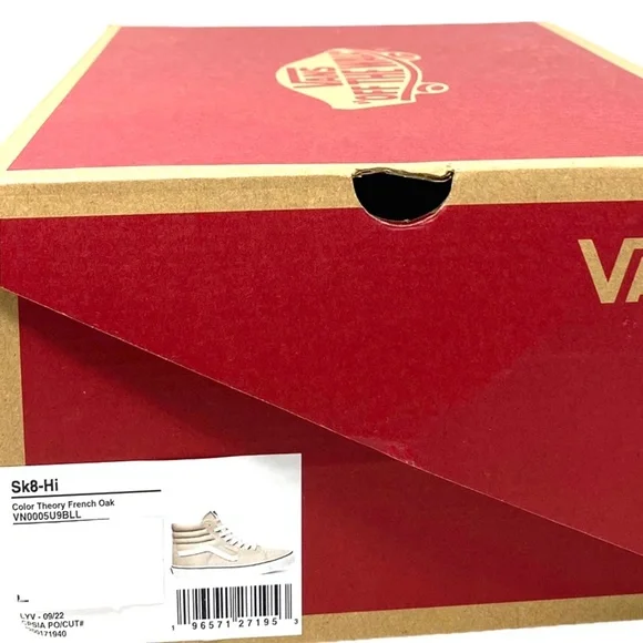 VANS Sk8-Hi Shoes Beige Suede Canvas Casual Sneakers SB Women's Size VN0005U9BLL - Picture 9 of 10